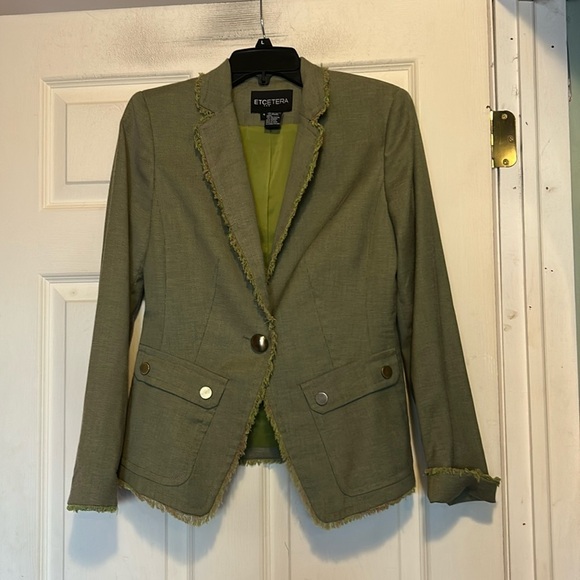 Etcetera Green Blazer Size 4 - Picture 1 of 8